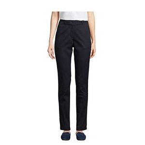 Lands Ens Women's Outfitters Casual Slim Leg Chino Pants, Black, 6X34